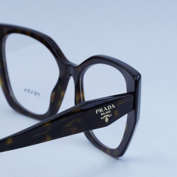 Prada PR18WV 2AU1O1 Eyeglasses Havana 54mm Cat Eye Frame - Picture 8 of 10